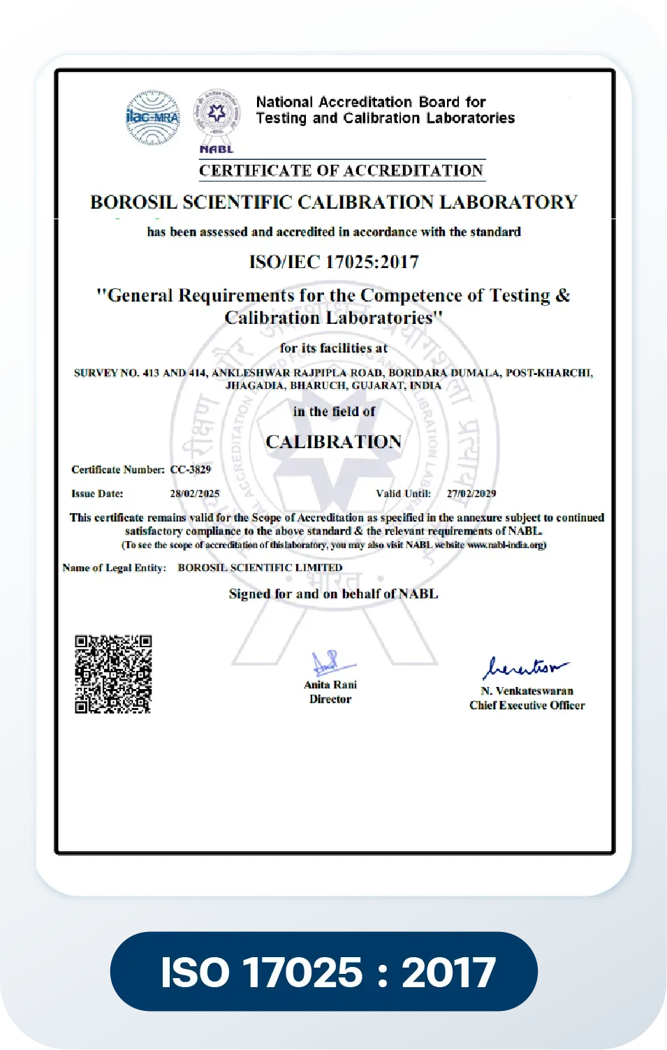 Borosil ISO 17025