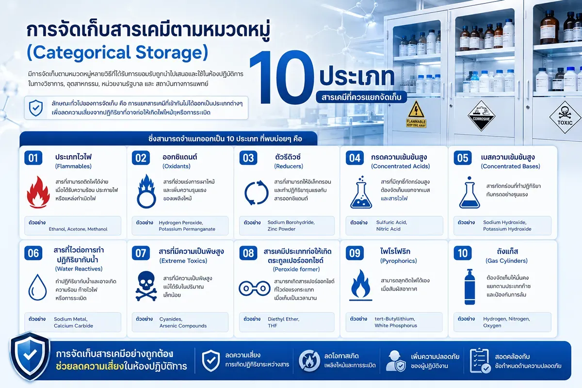 10 ประเภทสารเคมีตามหมวดหมู่