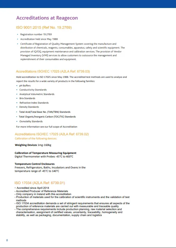 Compendium of Physical and Chemical Standards - 4