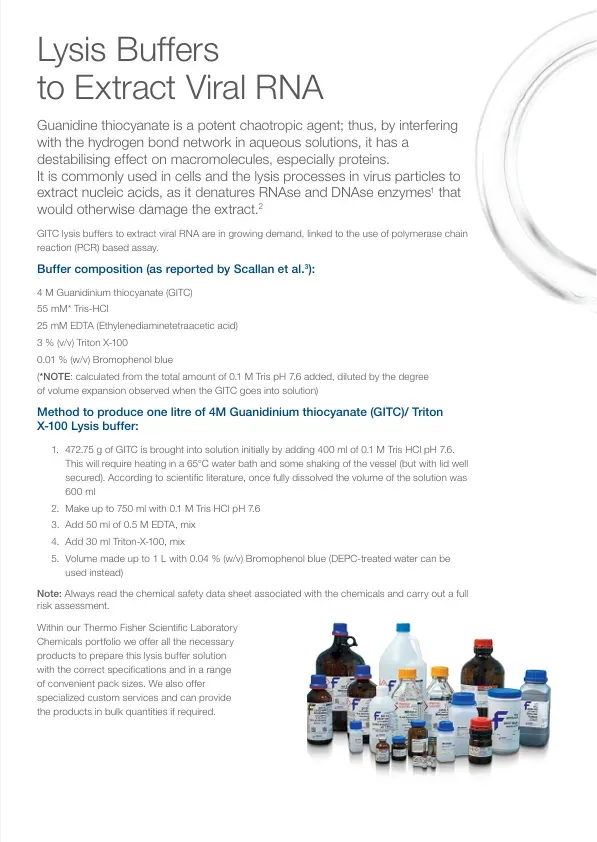 Guanidinium Thiocyanate (GITC) Lysis Buffer - 2