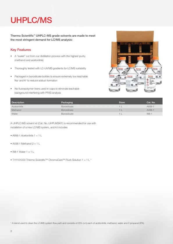 Solvents, Mobile Phase Blends and Additives for LC-MS Applications - 2