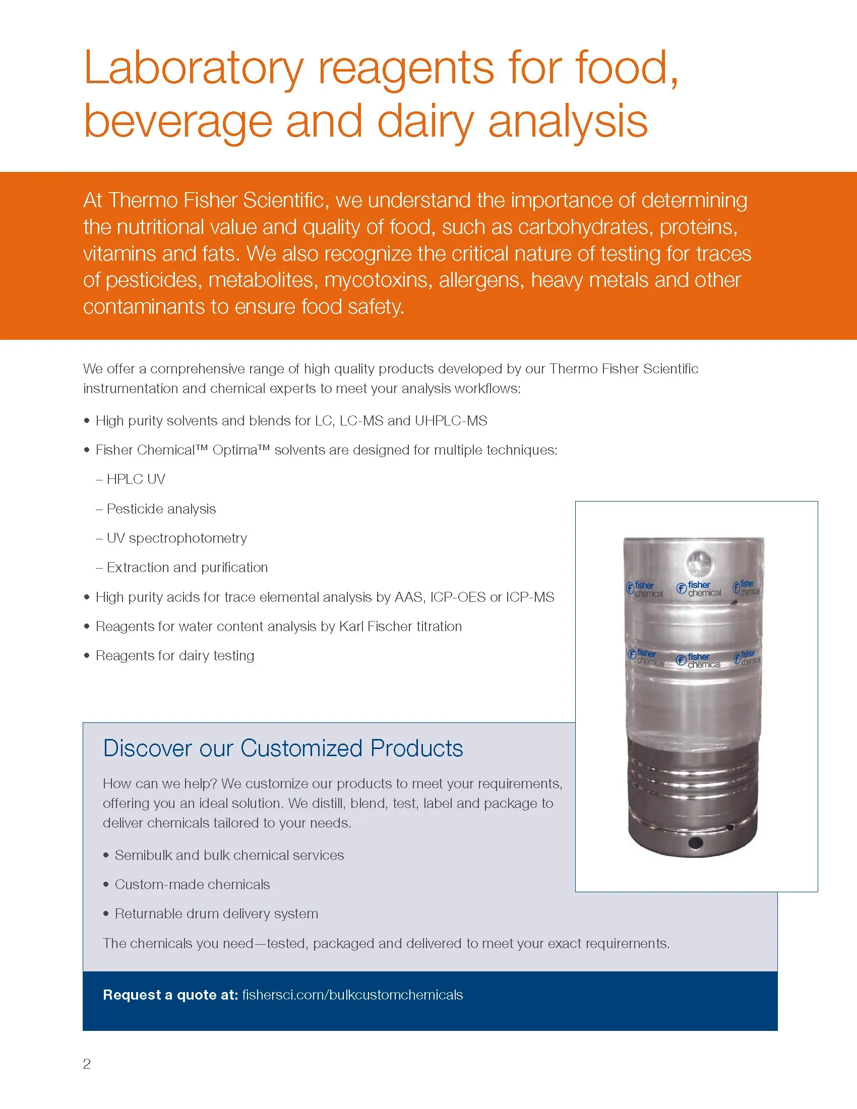 Laboratory Reagents for Food, Beverage and Dairy Analysis - 2
