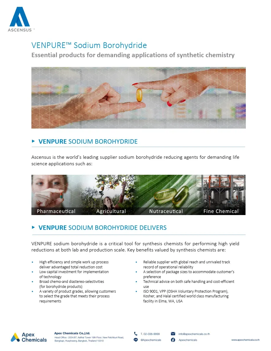 VENPURE™ Sodium Borohydride | Product Overview
