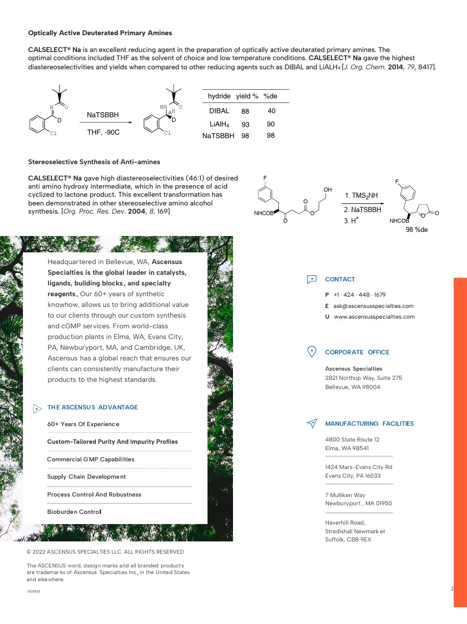 CalSelect® Na (Sodium Tri-sec-butylborohydride) Overview - 2