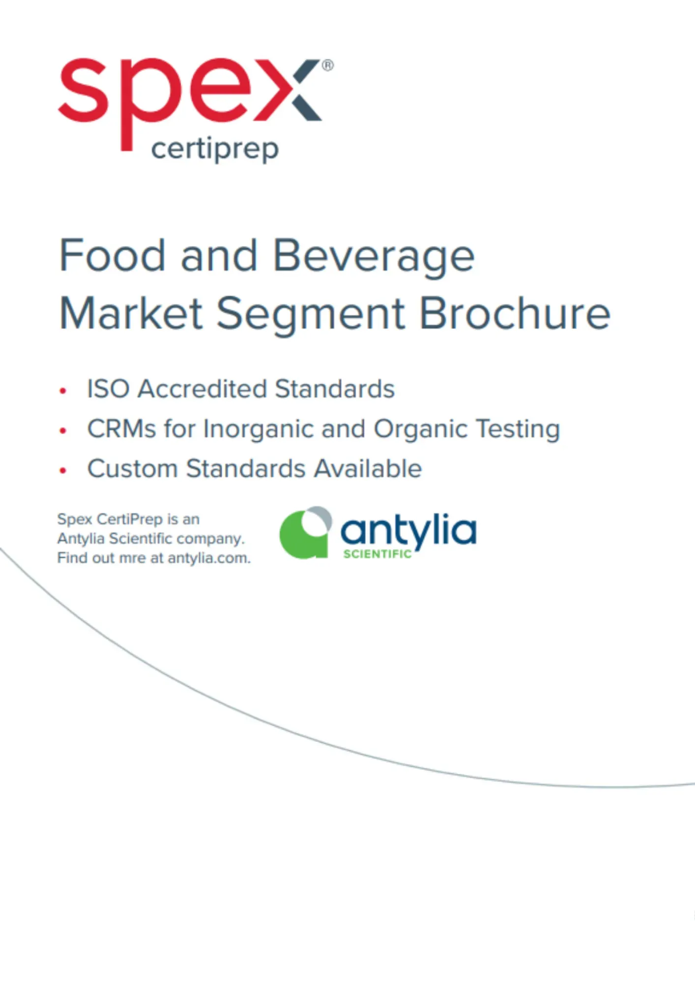 Spex CertiPrep Food & Beverage Market Segment