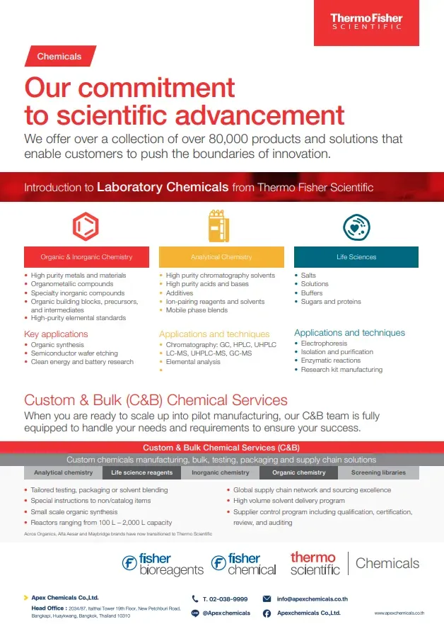 Introduction to Thermo Fisher Scientific Laboratory Chemicals Capabilities