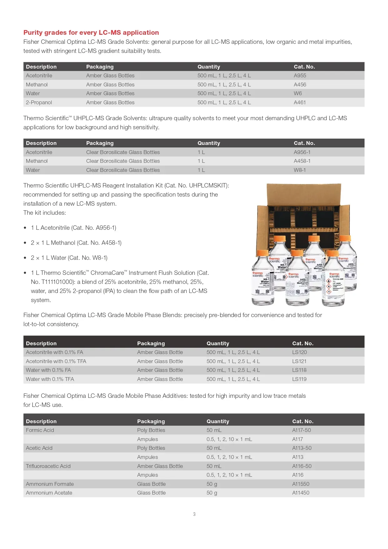Mobile Phase Solvents and Reagents for LC-MS Biopharmaceutical Applications - 3