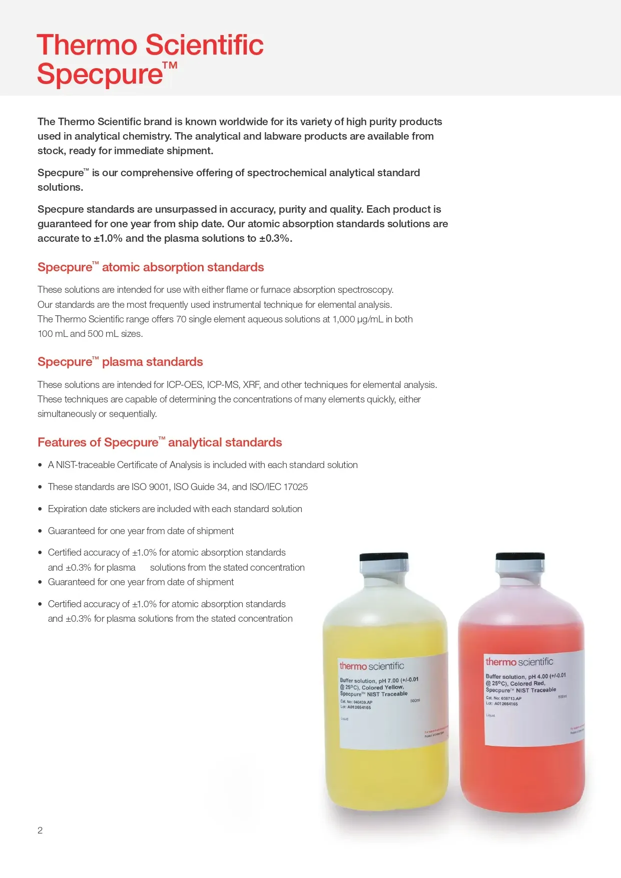 Specpure® AAS & ICP Elemental Standards - 3
