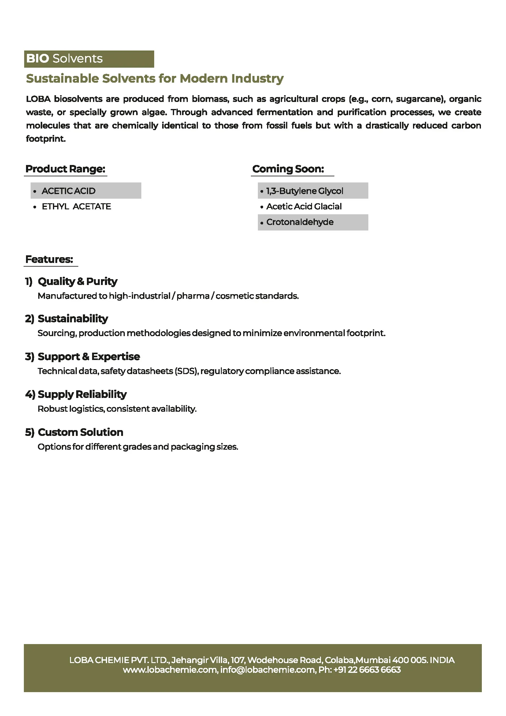 Bio Solvents - 2